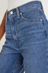 Raw Hem High Waist Straight Leg Loose Jeans